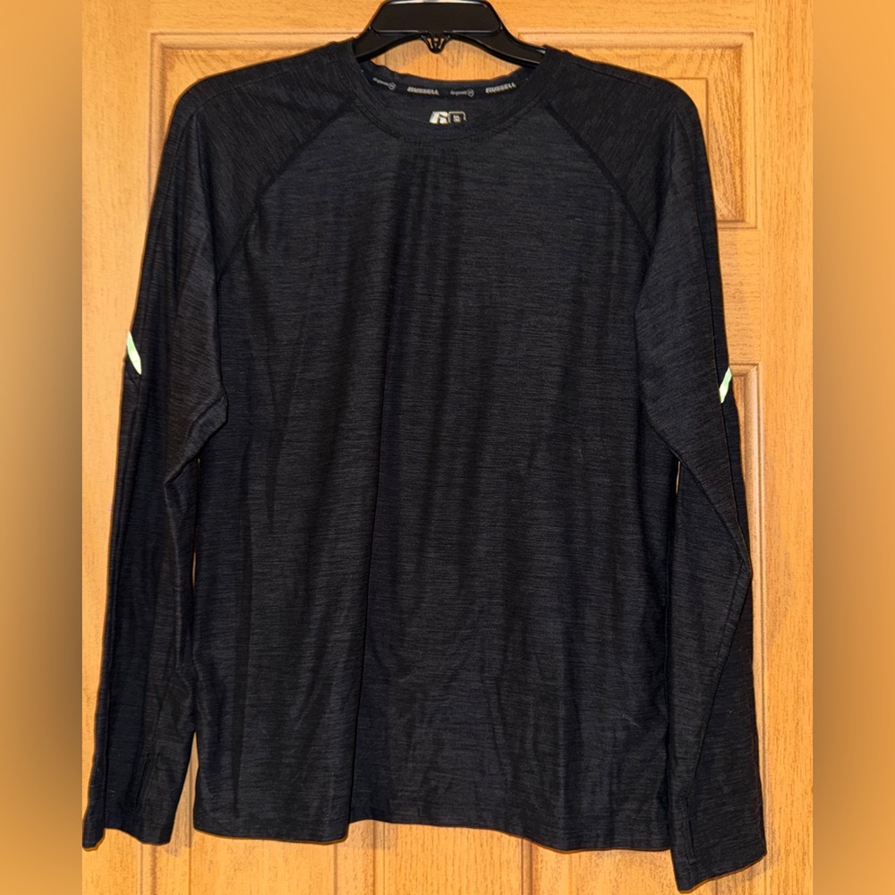 Russell Athletic Black Long Sleeve Tee Performance Fabric